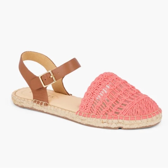 Talbots Shoes - Talbots IZZY CORDED ESPADRILLE FLATS Color is Sunset Rose Size 9
